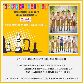 Winner VSSD College Josh 2022 Chess Tournament (Ratanlal Nagar)